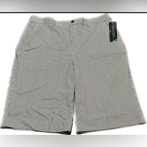 NWT Lauren Ralph Lauren Golf pinstripe Bermuda shorts 12